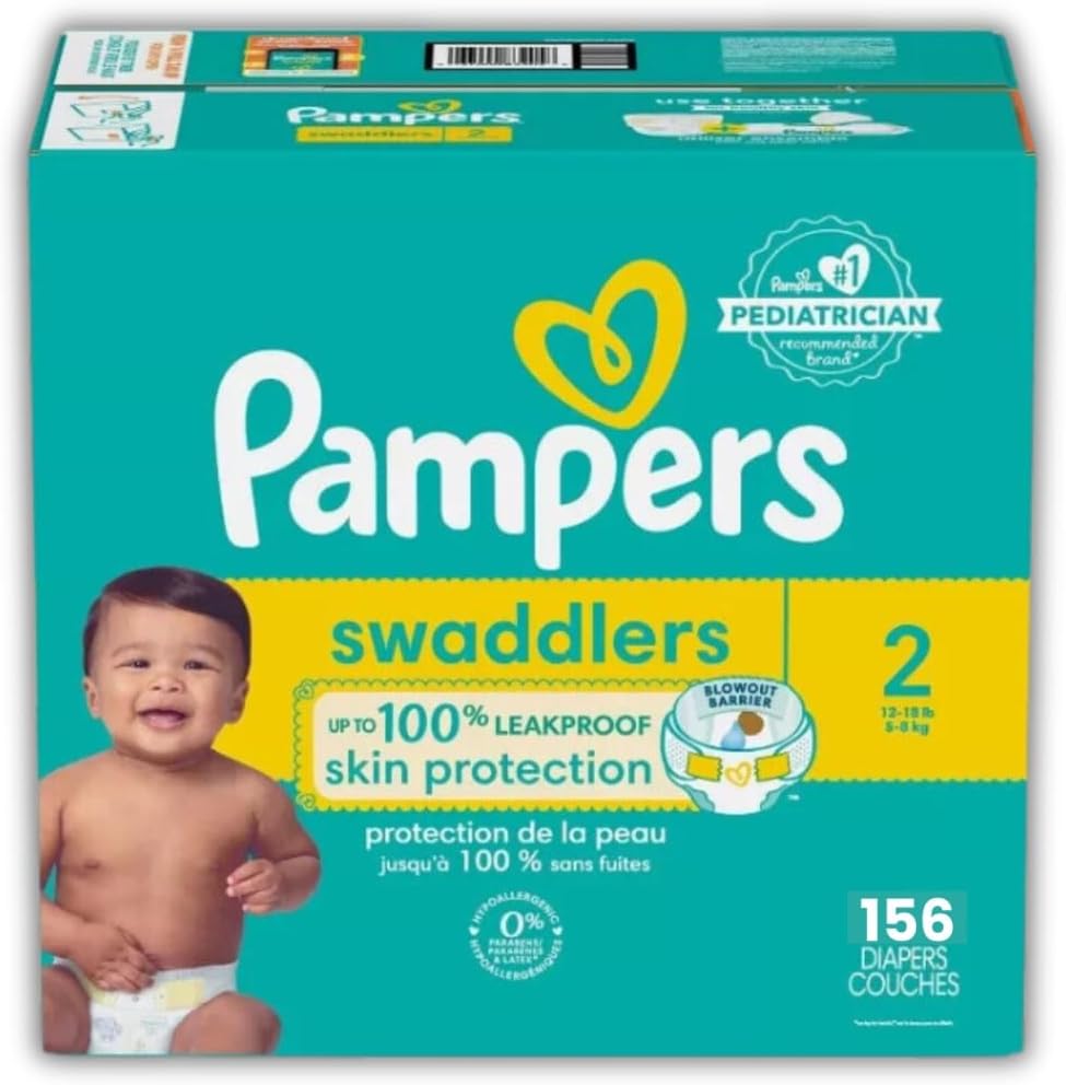 Pampers Swaddlers Diapers Size 2 with Blowout Barrier Protection