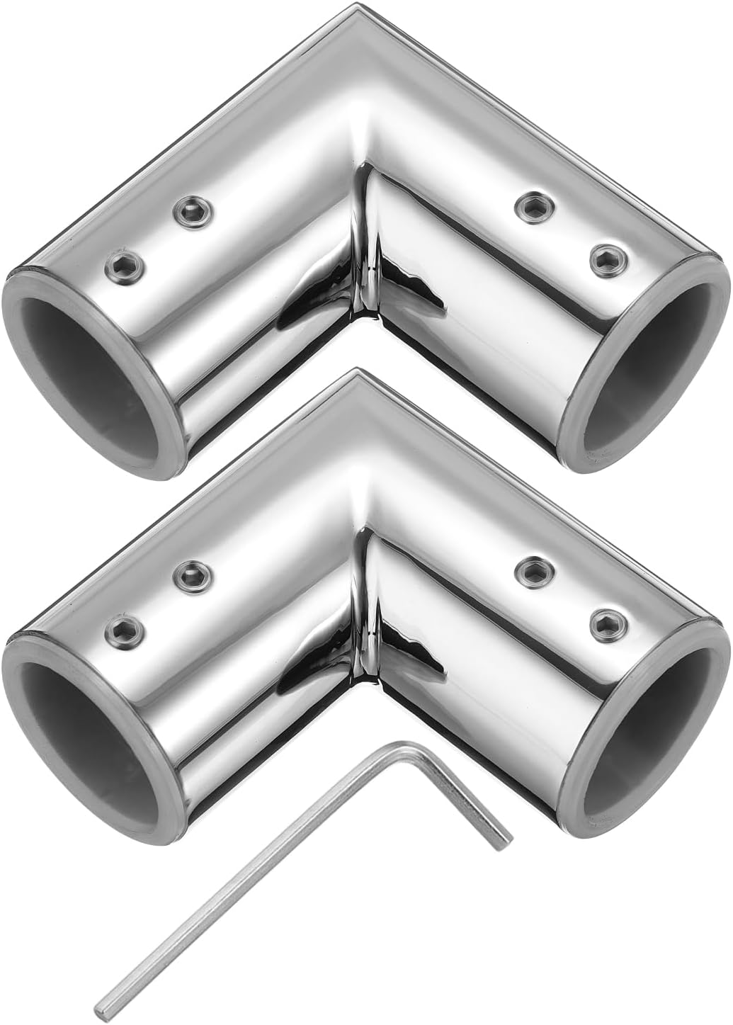 Corner Curtain Rod Connector Set - Easy Bay Window Installation