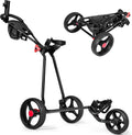 Tangkula Lightweight Golf Push Cart with Brake & Storage