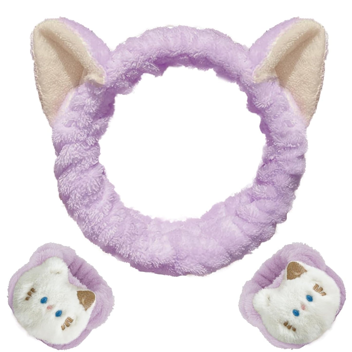 Cute Cat Ears Spa Set - Purple