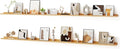 Floating Picture Ledge Shelves for Wall Set of 2 - Long Oak Display