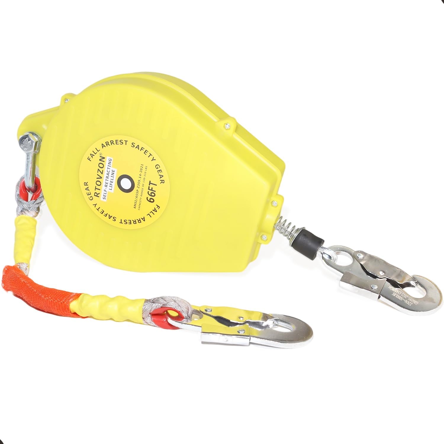 66FT Self Retracting Lifeline for Fall Protection and Safety