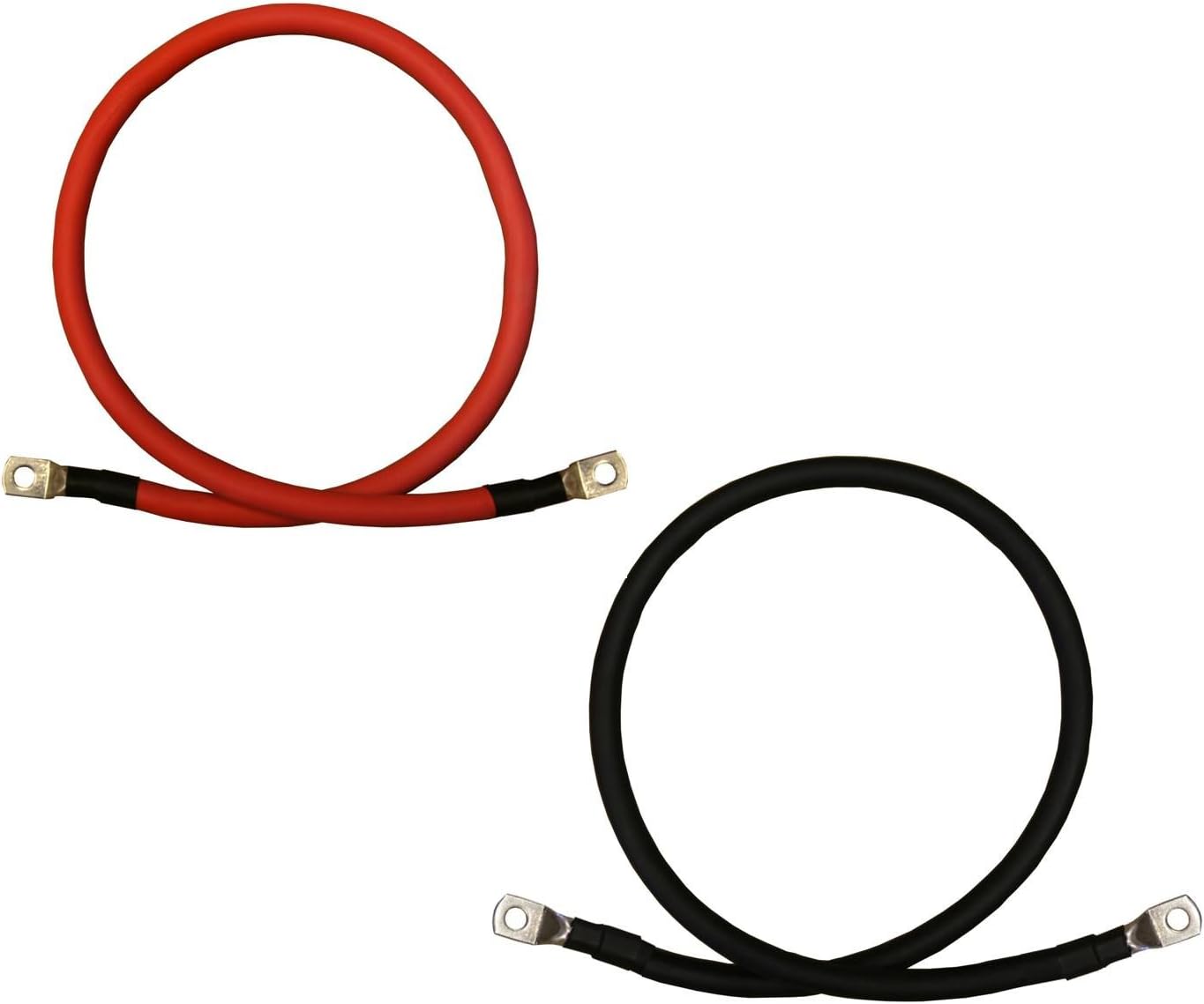 2 AWG Gauge Red and Black Pure Copper Battery Inverter Cables