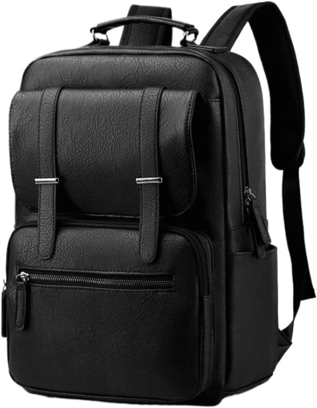 Business PU Leather Backpack for 15.6in Laptop - Stylish & Durable