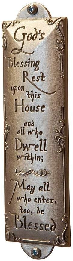 God's Blessing Rest on this House Mezuzah by Cynthia Webb Designs