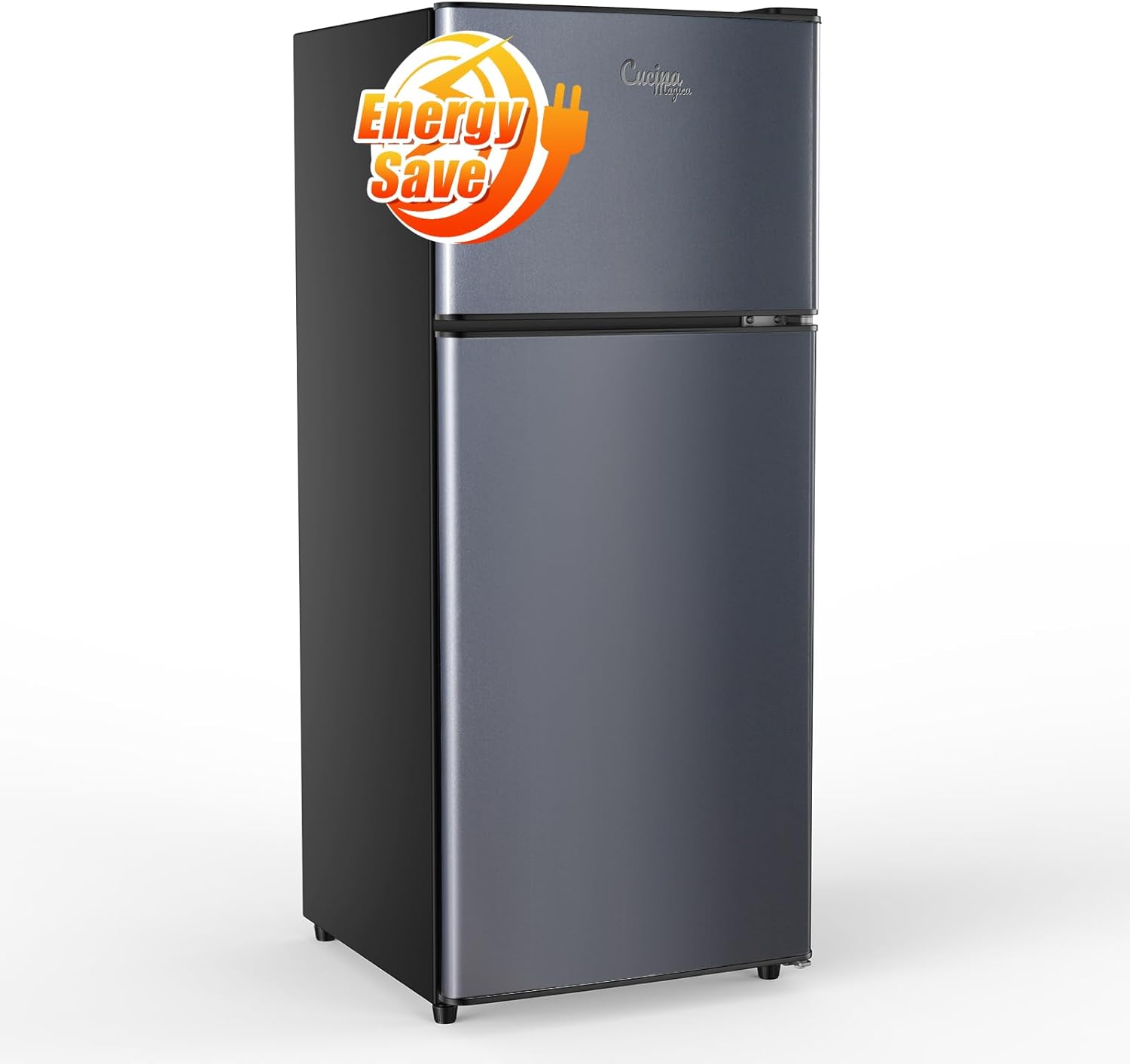 4.2 Cu.Ft Mini Fridge Double Door with Freezer for Dorms