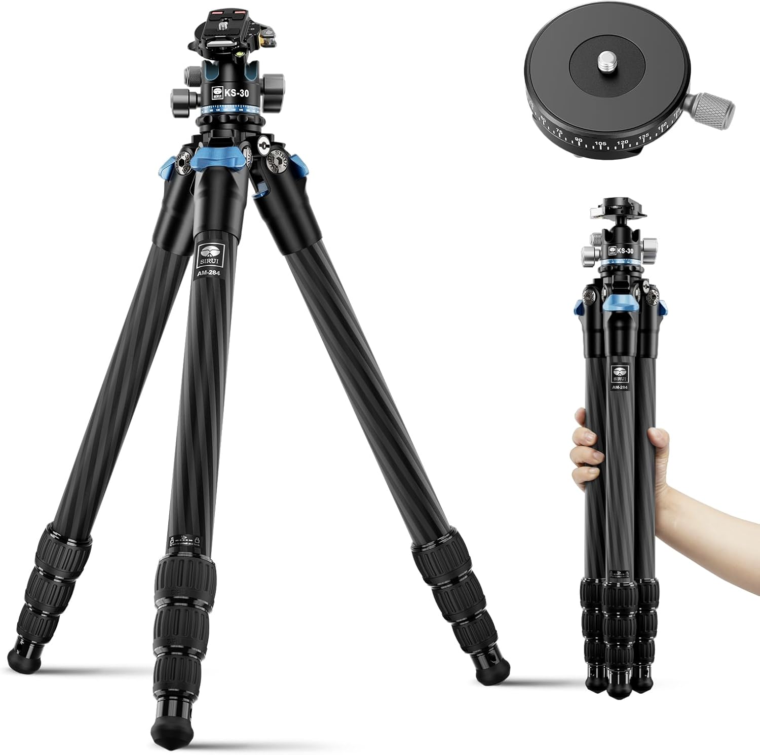 SIRUI Carbon Fiber Camera Tripod with Heavy Duty Ball Head