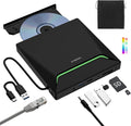 External CD DVD Drive USB 3.0 with Ethernet and Card Reader - Compact