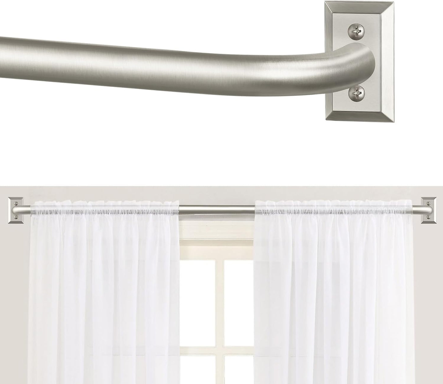 Blackout Heavy Duty Adjustable Curtain Rods for Modern Homes