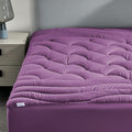 SLEEP ZONE Cooling Queen Mattress Pad - Zoned Quilted Comfort