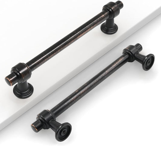 10 Pack 5in Oil Rubbed Bronze Cabinet Pulls for Kitchen Use