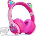 IFECCO Kids Bluetooth Headphones with Microphone - Volume-Limited Cat