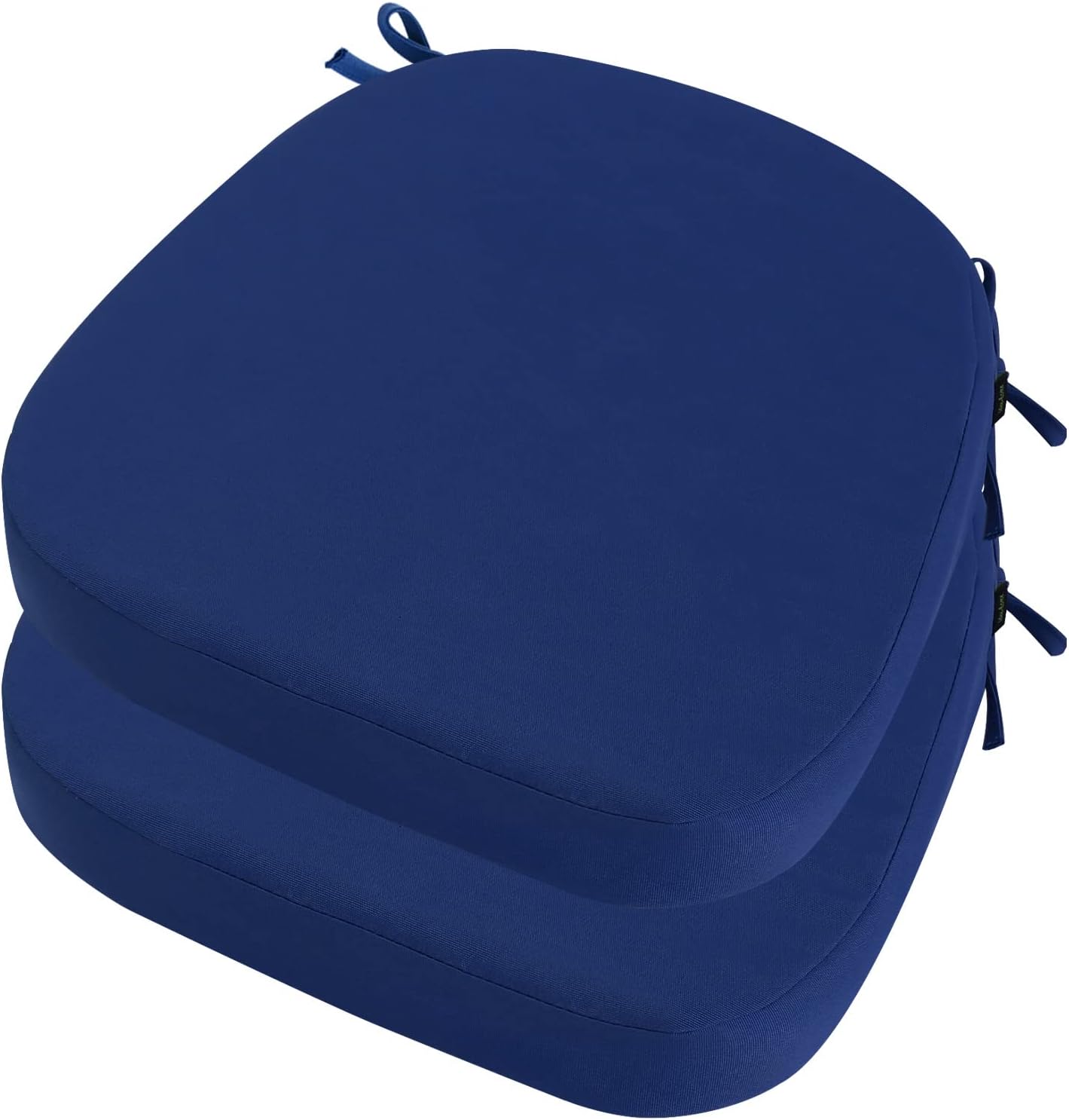 Outdoor Chair Cushions Set of 2, Waterproof D-Shaped Pads