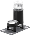 Elevated Dog Water Bowl Dispenser with Mat - Large Capacity