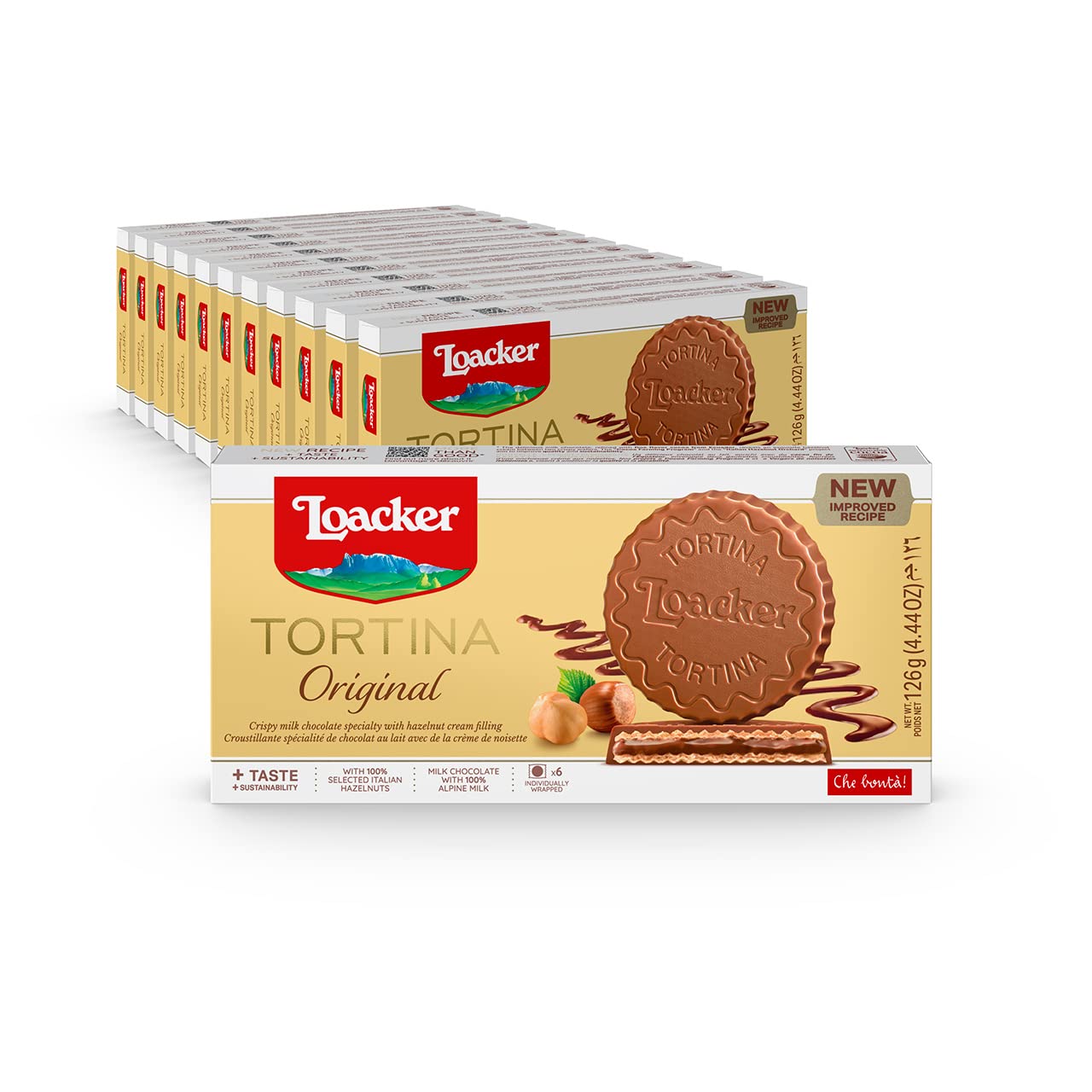 Loacker Tortina Original - Premium Chocolate Wafer Tartlets