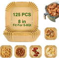 125-Pack Non-Stick Air Fryer Liners for Easy Cooking