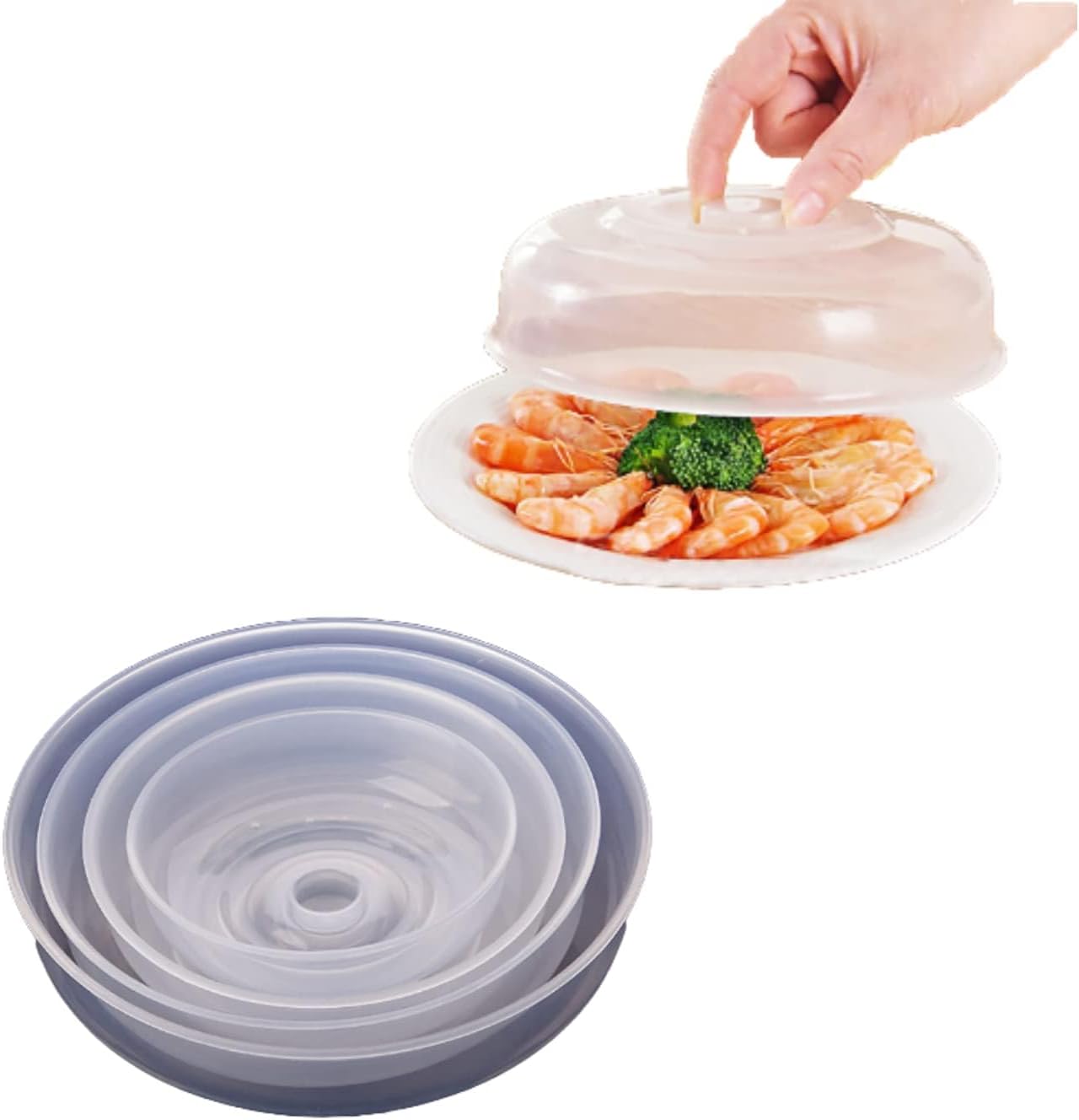 Reusable Clear Microwave Cover - Keeps Clean!