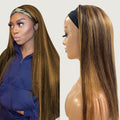 Ombre 4/27 Headband Wig Human Hair 16in - Natural Look