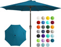 9FT Outdoor Patio Umbrella with Crank and Tilt - Lake Blue Shade
