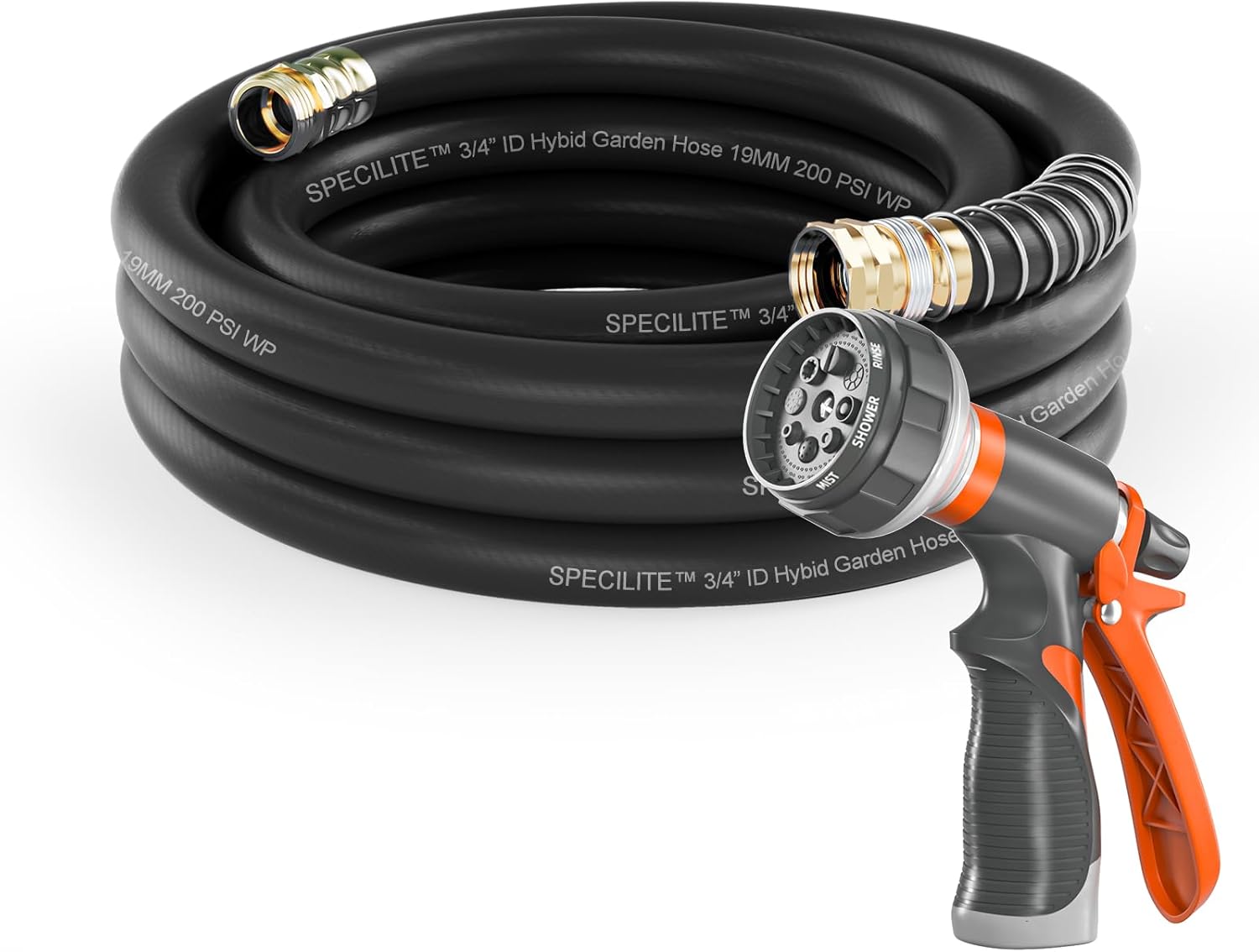 Garden Water Hose 25 ft x 3/4 in Heavy Duty for Efficient Use