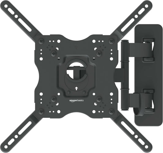 Basics Full Motion TV Wall Mount - Strong & Flexible, 26-55 Screens, 80 lbs