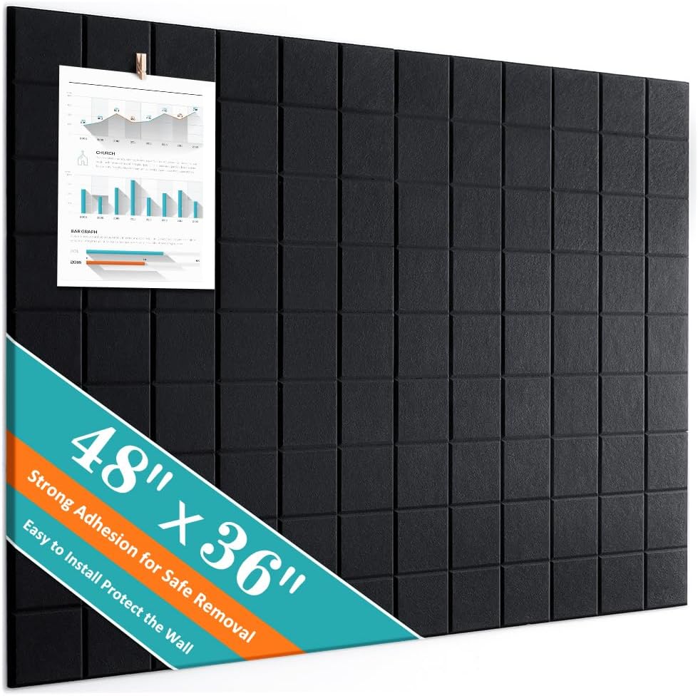 Large Cork Board Set with Removable Adhesive for Easy Use