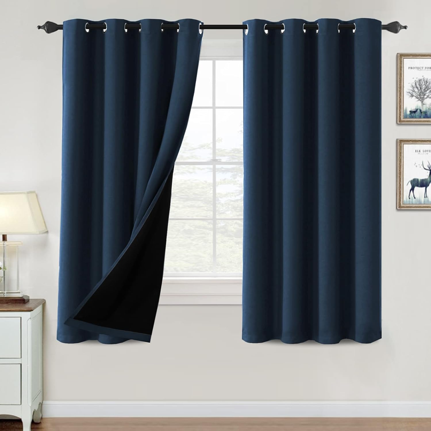 H.VERSAILTEX 100% Blackout Curtains for Bedroom and Living Room