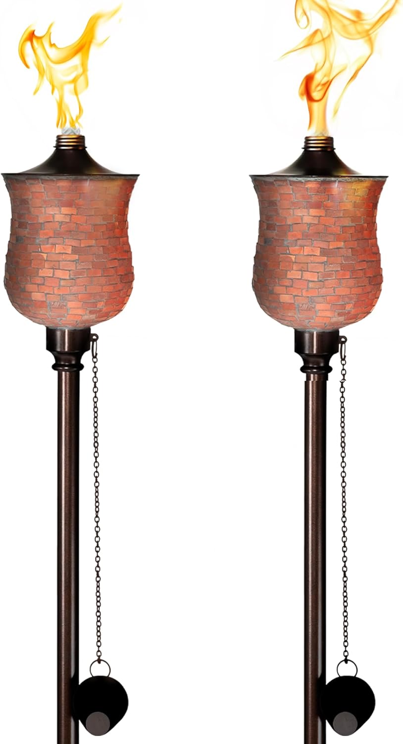 Garden Torch Set for Outdoor Ambiance - 4-in-1 Citronella Lamp
