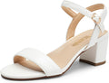 DREAM PAIRS Women's Low Heels Block Open Toe Ankle Strap Sandals foot