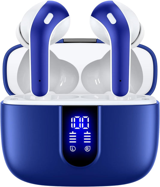 TAGRY Bluetooth Headphones with 60H Playback and LED Display
