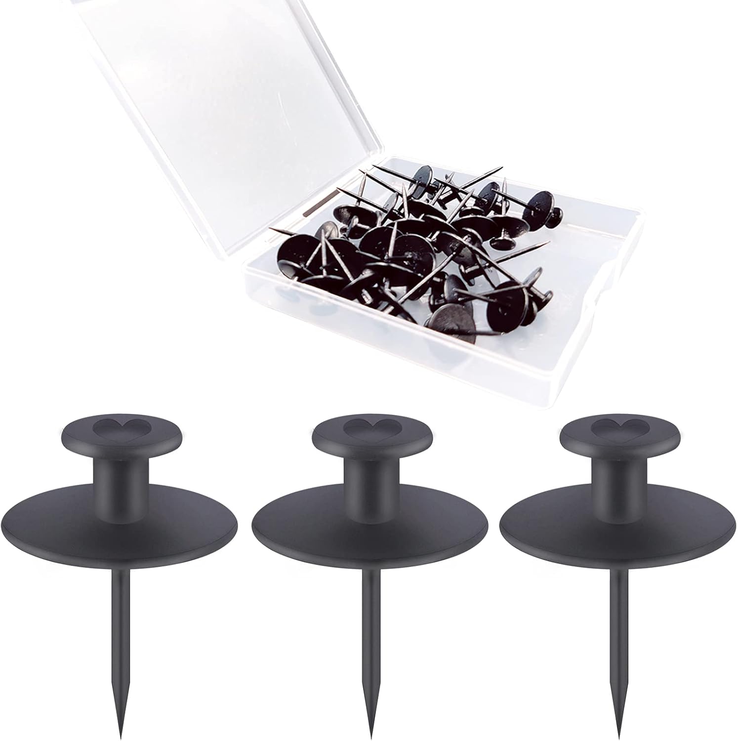 Renter-Friendly Double Headed Wall Hooks - 30 Pack