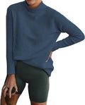 Women Cozy Turtleneck Ribbed Knit Sweater - Soft Winter Pullover