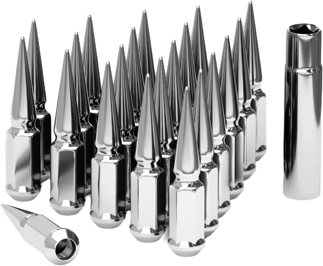 TIROL 24pcs Spike Lug Nuts for Sequoia Tundra Silverado Sierra