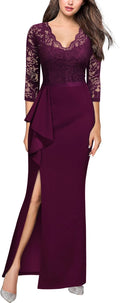 MISSMAY Women's Vintage Floral Lace Ruffle Half Sleeve