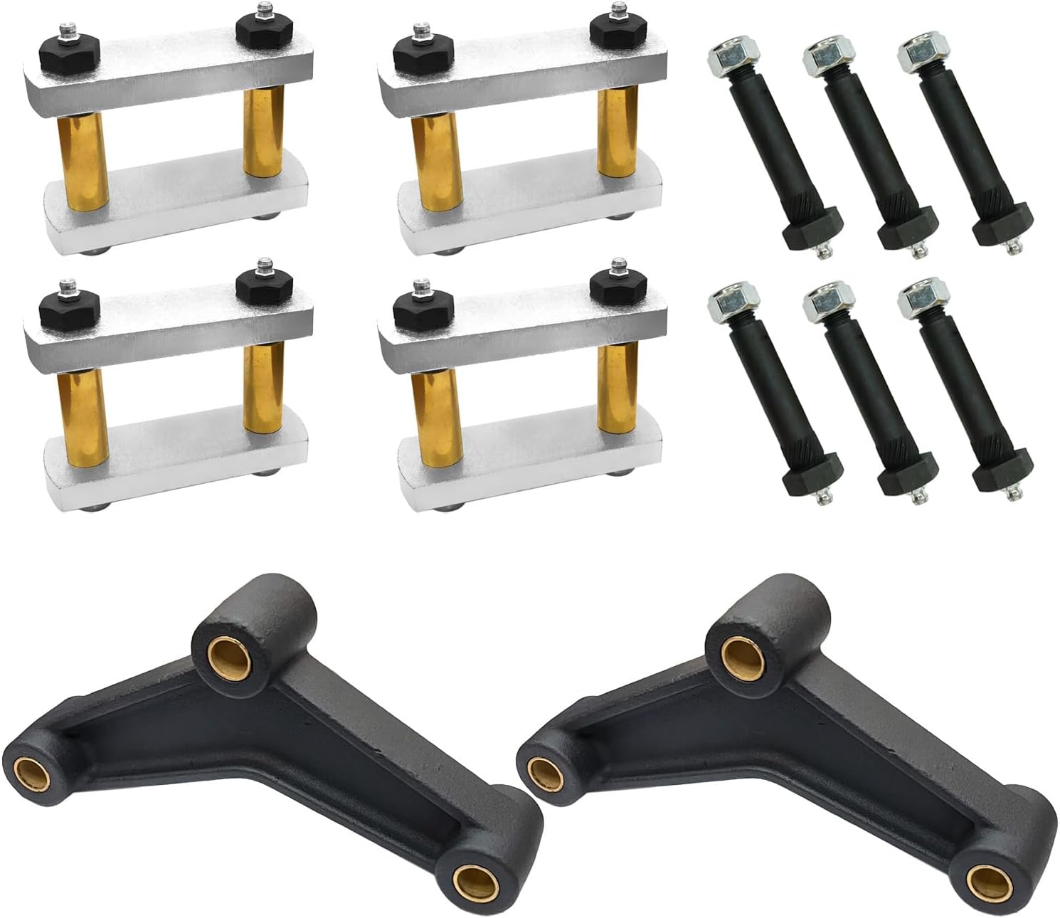 Heavy Duty Greaseable Tandem Trailer Axle Shackle Kit for RVs