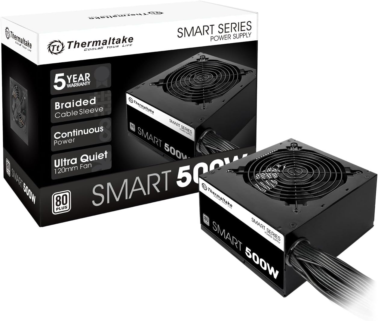 Thermaltake Smart 500W PSU: Continuous Power, Ultra Quiet Cooling