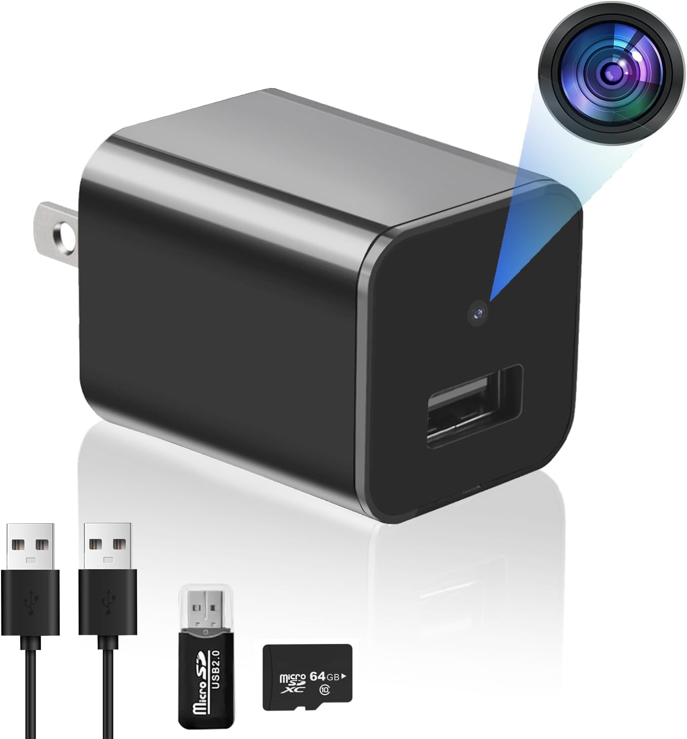 HD 1080P Spy Charger - Wireless Motion Detection