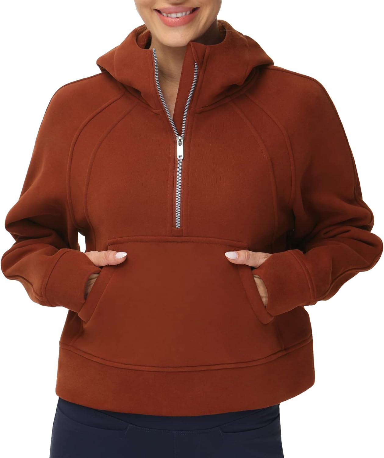 Womens' Half Zip Fleece Crop Pullover Hoodies for All Occasions