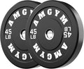 2 Inch Bumper Plates 45LB Pair - Low Bounce Olympic Rubber Plates