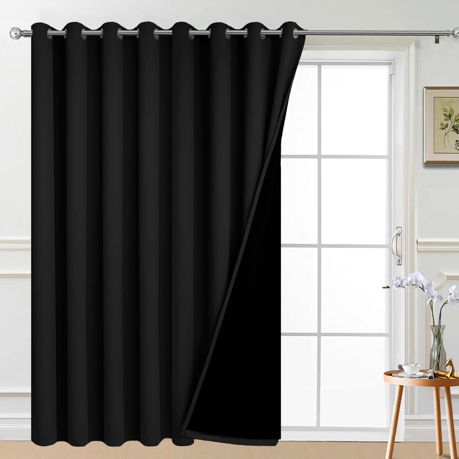 Yakamok 100% Blackout Thermal Insulated Sliding Door Curtains