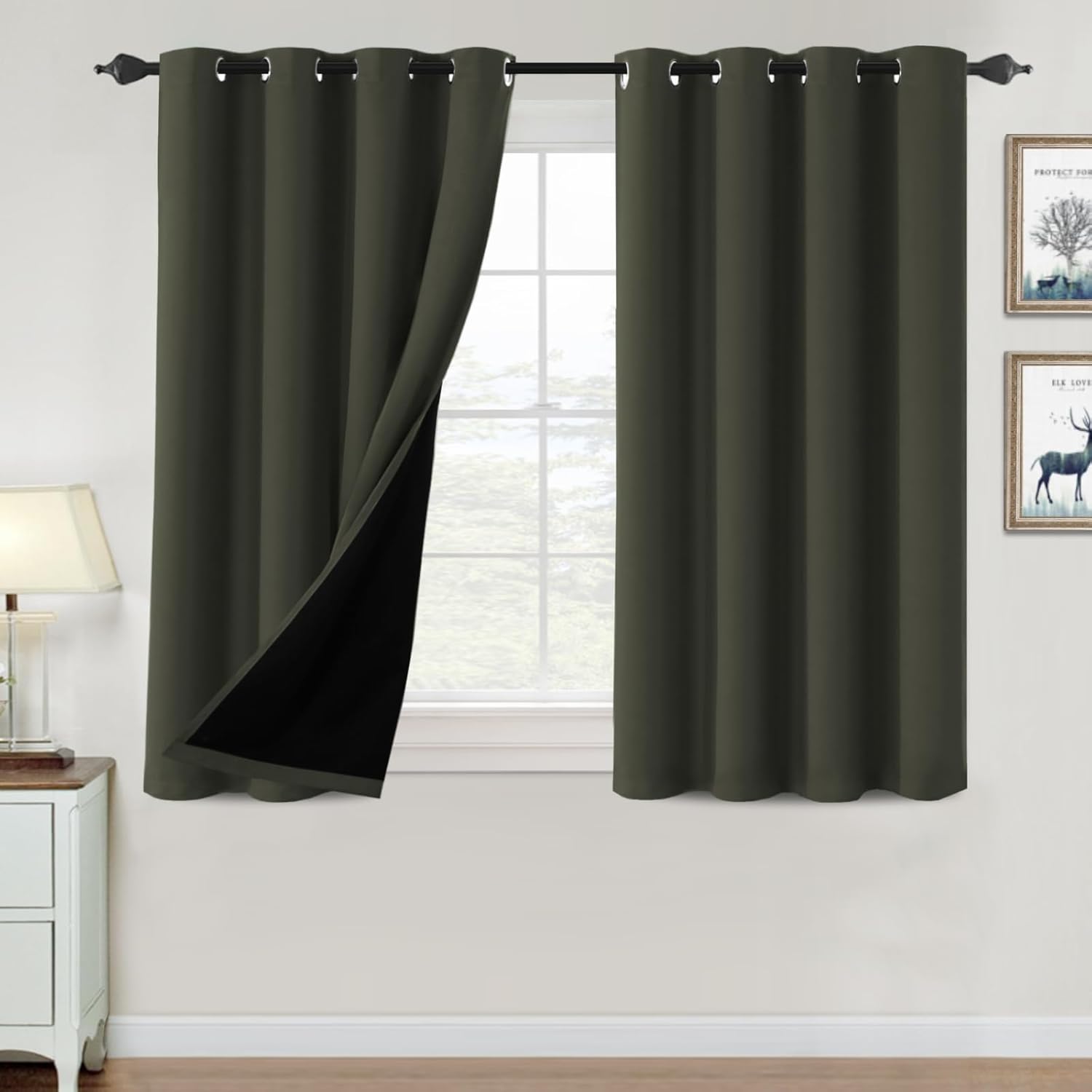 H.VERSAILTEX 100% Blackout Curtains for Bedroom and Living Room