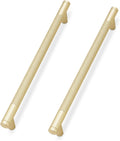 10 Pack Brushed Gold Cabinet Pulls knurled 7 in Hole Centers - Durable