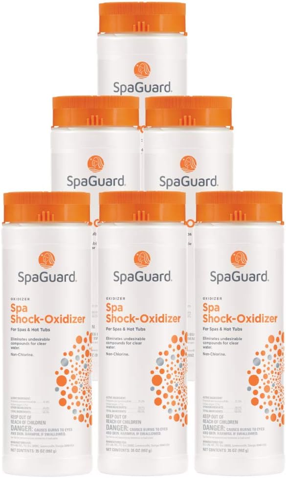 SpaGuard Spa Shock-Oxidizer 35 oz 6-Pack for Clean Water