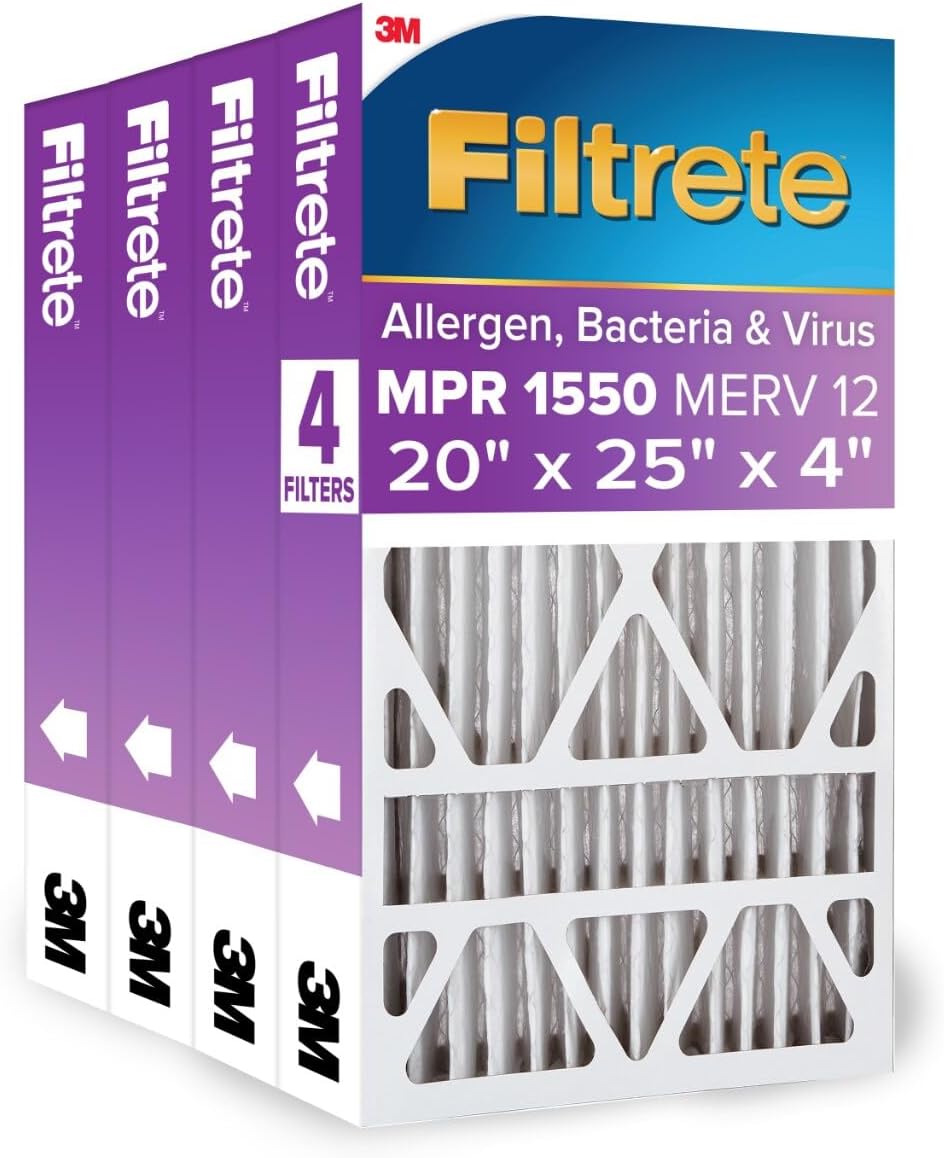 Filtrete 20x25x4 AC Furnace Air Filter for Healthy Living