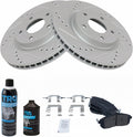 TRQ Front Semi-Metallic Brake Pad & G-Coated Rotor Kit - Sentra Fit