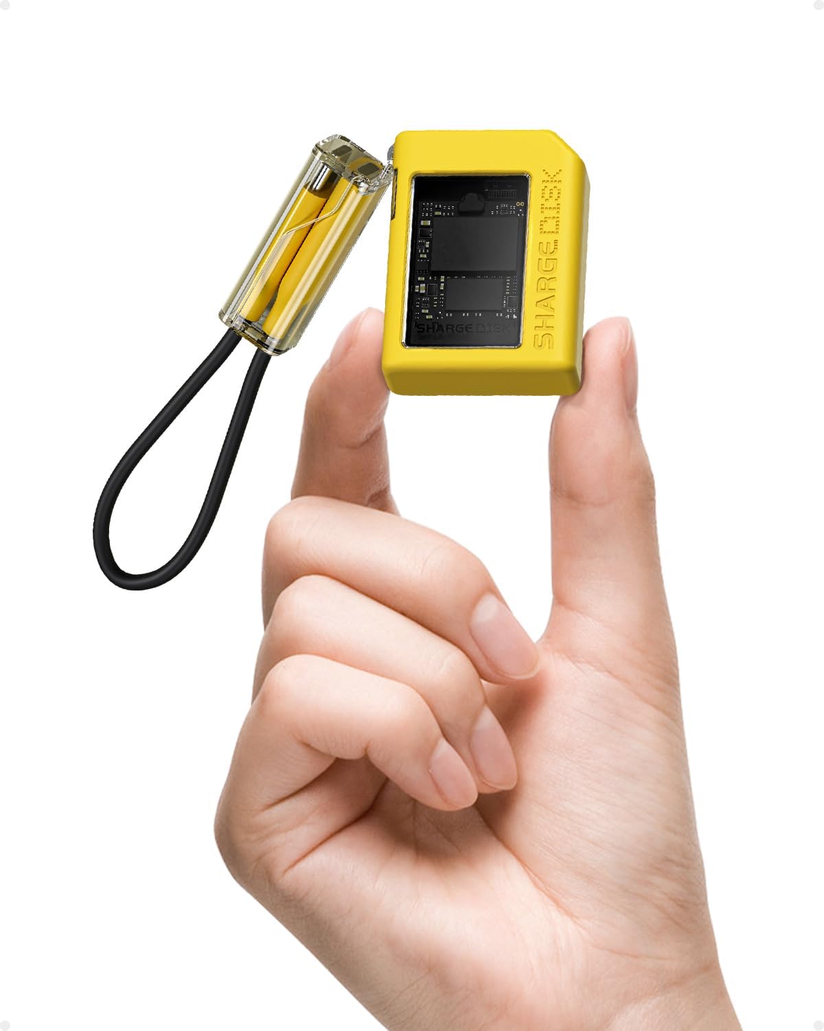 High-Speed M.2 NVMe Enclosure, Active Cooling, USB-C 3.2, Yellow