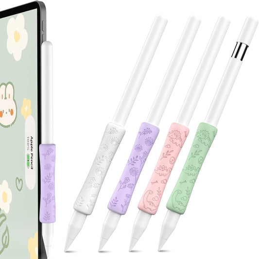 Ultimate Comfort: 4 Cute iPencil Grips Set - iPad Pen Holders
