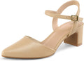 mysoft Women's Pumps 2 Inch Chunky Block Heel - Comfortable Dress Shoe