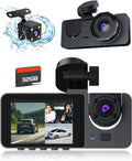 Dash Cam Front and Rear 3 Channel 4K Dash Camera - Complete Coverage