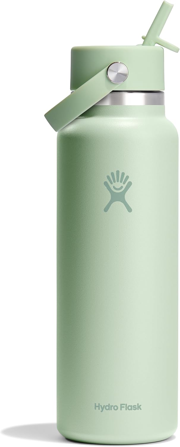 Hydro Flask Insulated Water Bottle with Wide Straw Lid 40 Oz